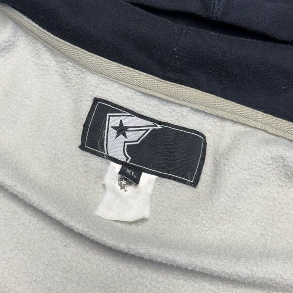 Vintage Famous Stars & Straps Hoodie Sweatshirt Mens XL 27x29 Y2K Gray Snap - Picture 14 of 16